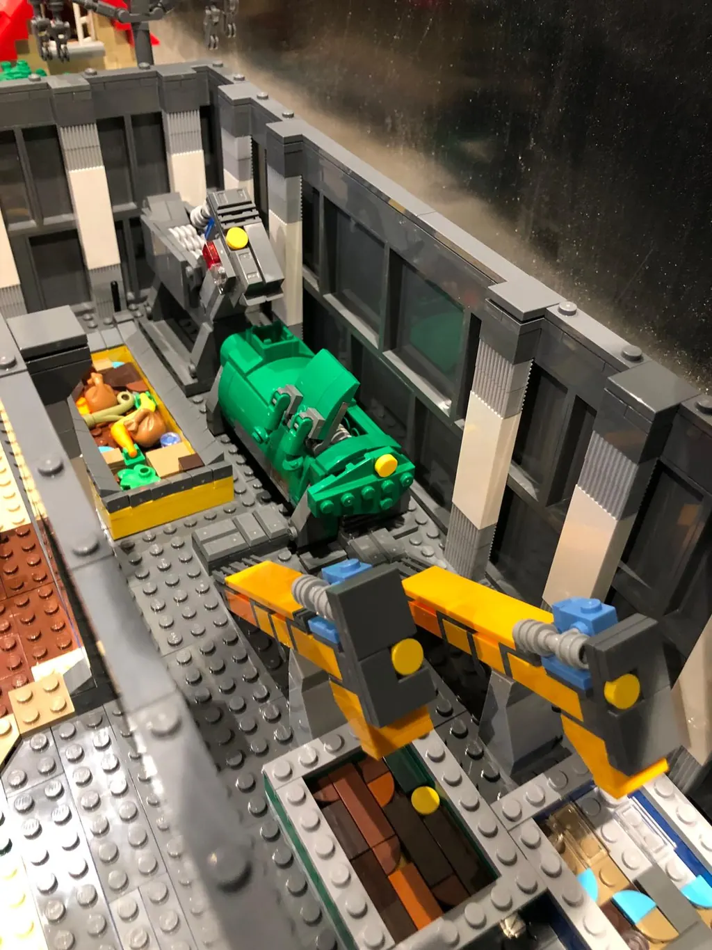 Waste treatment line reproduced in bricks